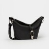 Bolso Bambu En Cuero Graneado Negro