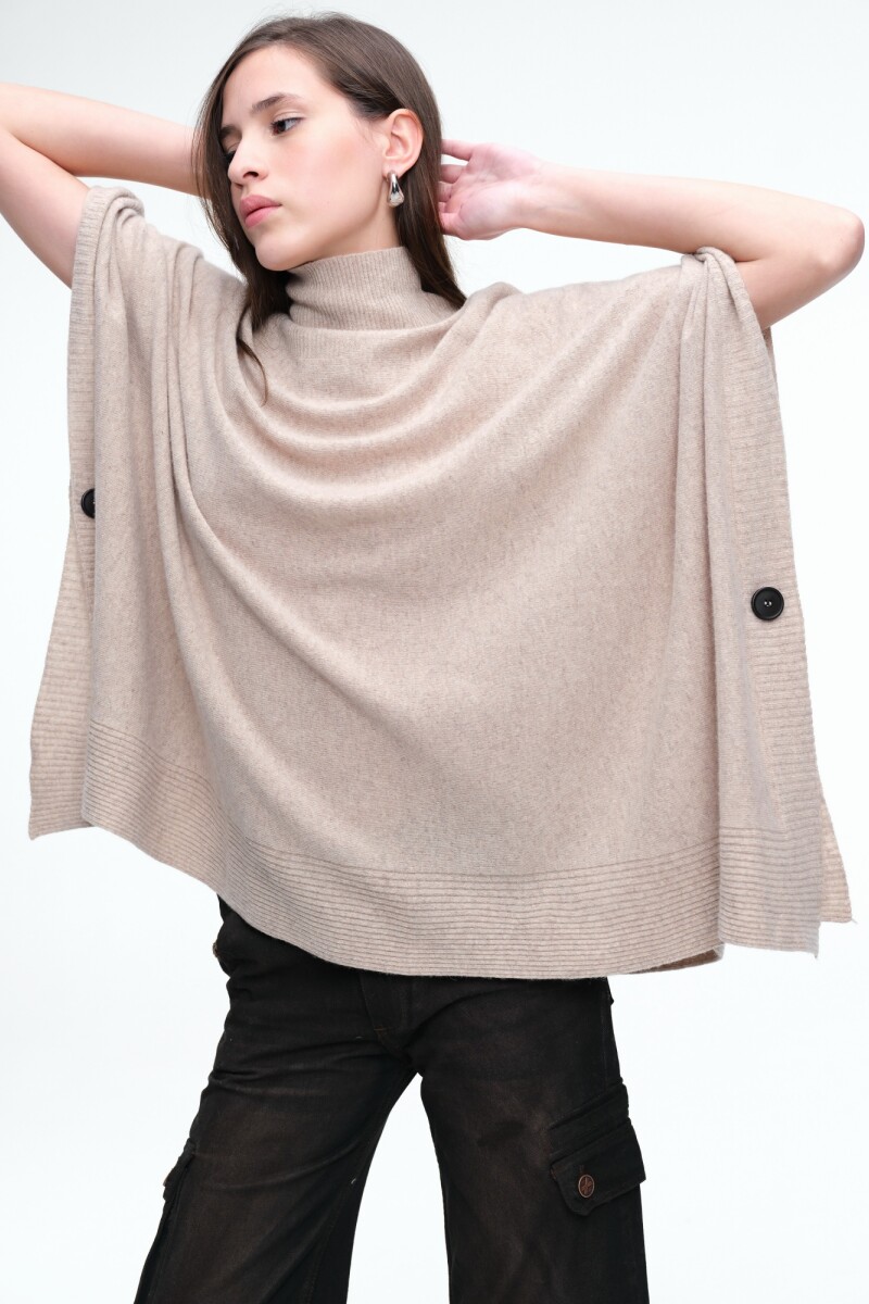 PONCHO TEJIDO Beige