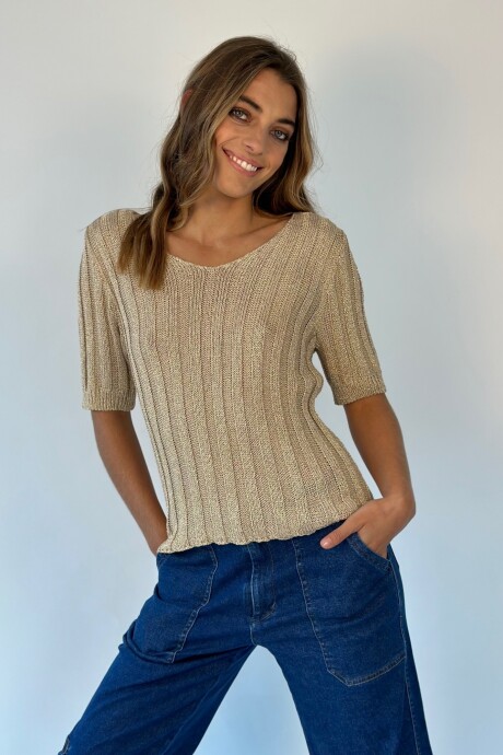 TOP PARADISO CON LUREX Dorado