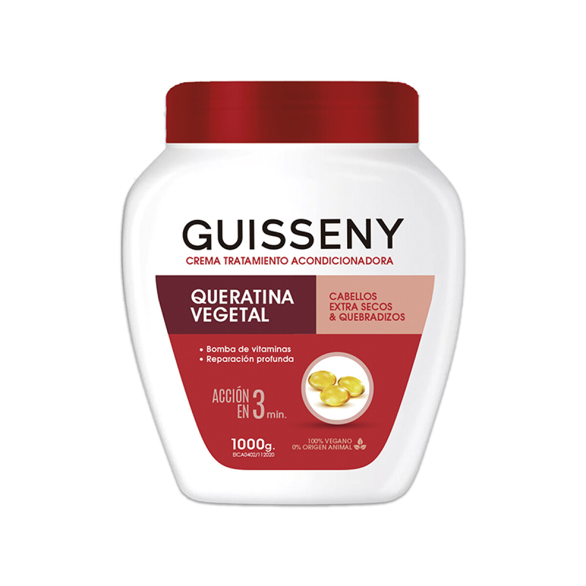 Crema tratamiento capilar 1000 g Guisseny - Queratina vegetal 
