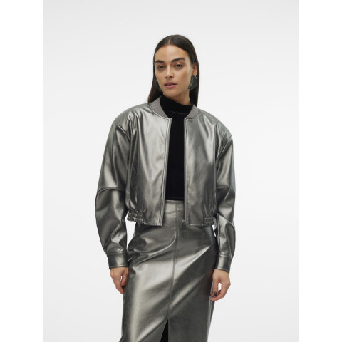 VMCAMILLA COATED SHORT JACKET GUNMETAL