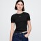 FRCH SS MOD RIB ABBRV TEE BLACK