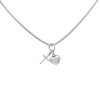Dije Colgante Corazón y Cruz-Plata 925-Sin Piedra-CP3788 sinpiedra