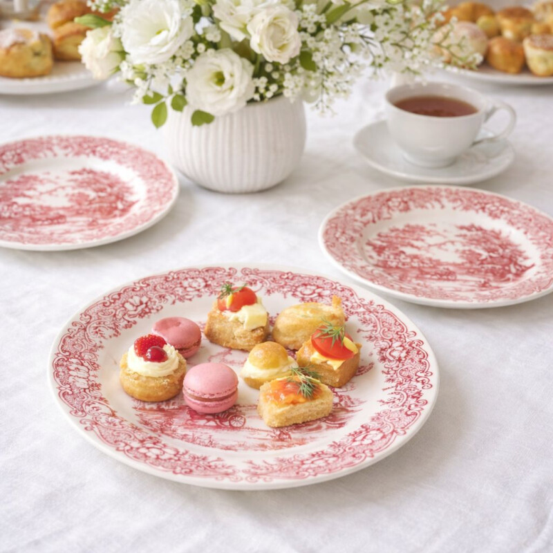 Plato de Postre Oxford Vilarejo Set 6 Unidades - Rojo Plato de Postre Oxford Vilarejo Set 6 Unidades - Rojo