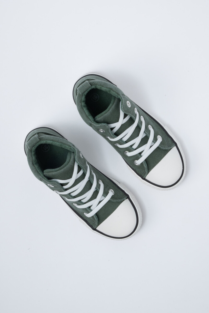 Bota acordonada Verde
