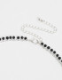 Collares Cortos Collar Multicadena Con Dije Cruz - Plateado