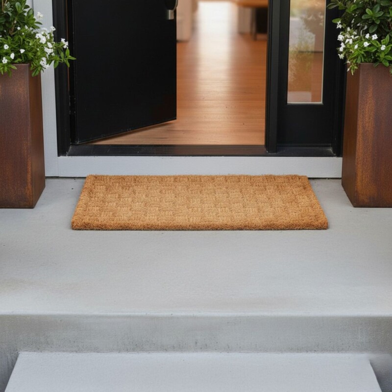 ALFOMBRA COCO RECT NATURAL 60X90CM Unica