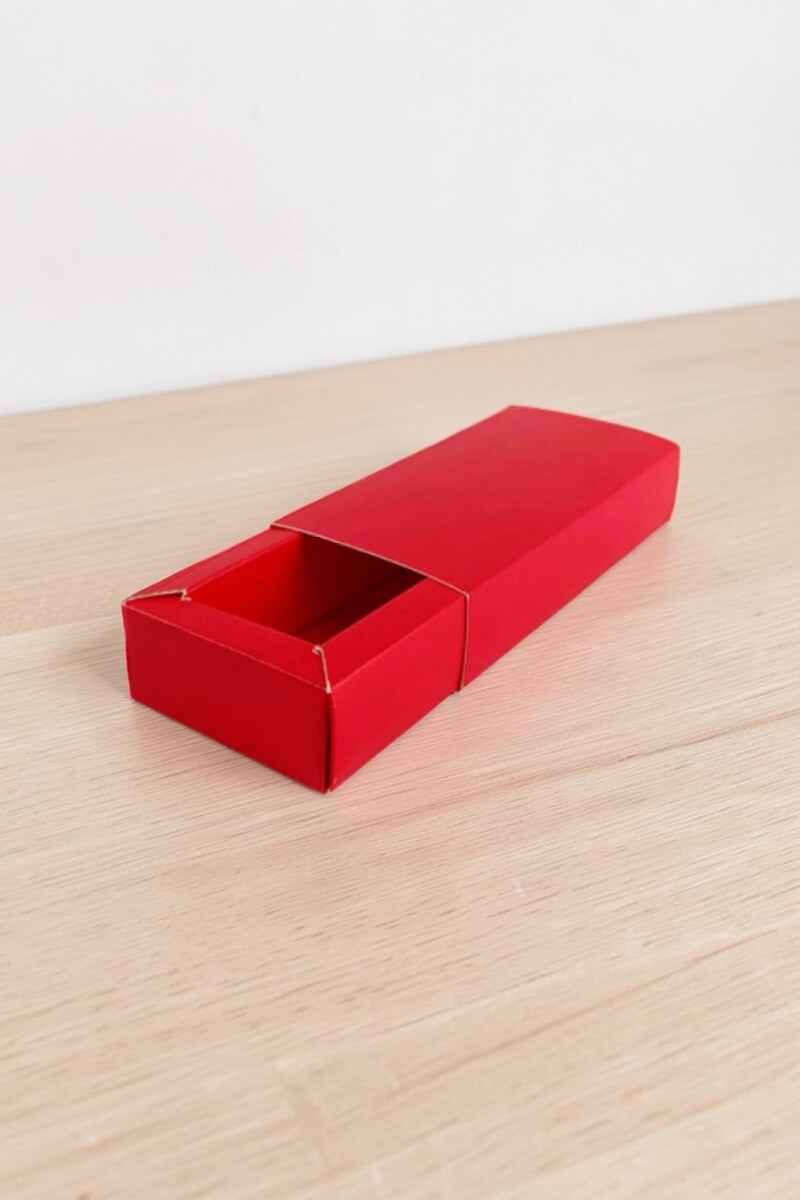 Caja rectangular 6x12x2,5 cm. - ROJO 