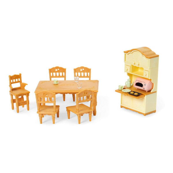 Sylvanian Families Set Mesa Silla Mueble Horno Juguete Niños Sylvanian Families Set Mesa Silla Mueble Horno Juguete Niños