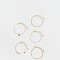 Pulseras Flexibles Sets Multi Cadenas Pulseras Flexibles Sets De Metal - Dorado