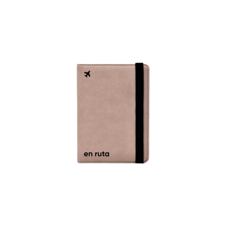 Porta pasaporte y tarjetas plegable Beige