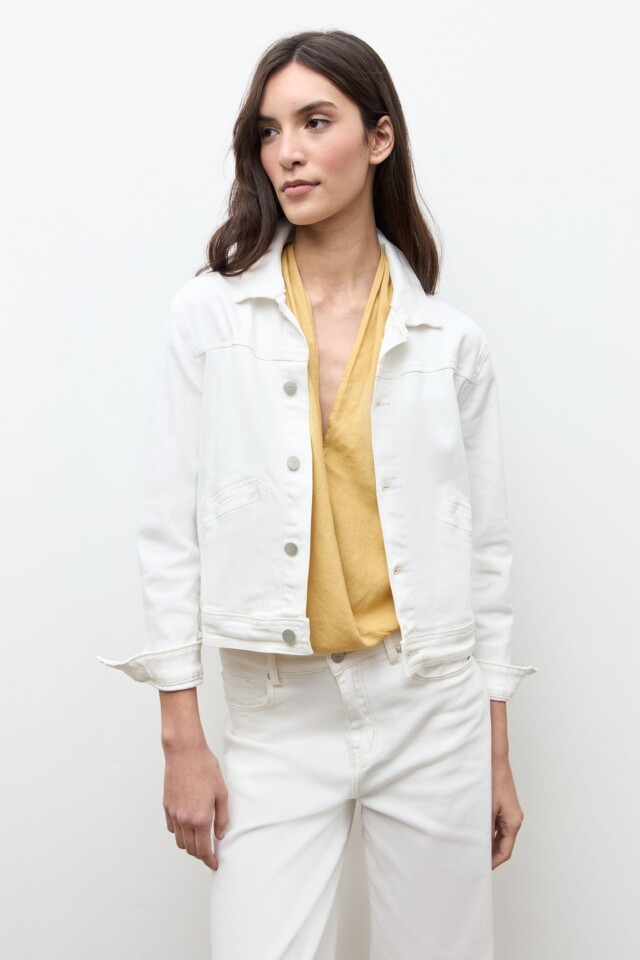 Chaqueta clasica de jean crudo
