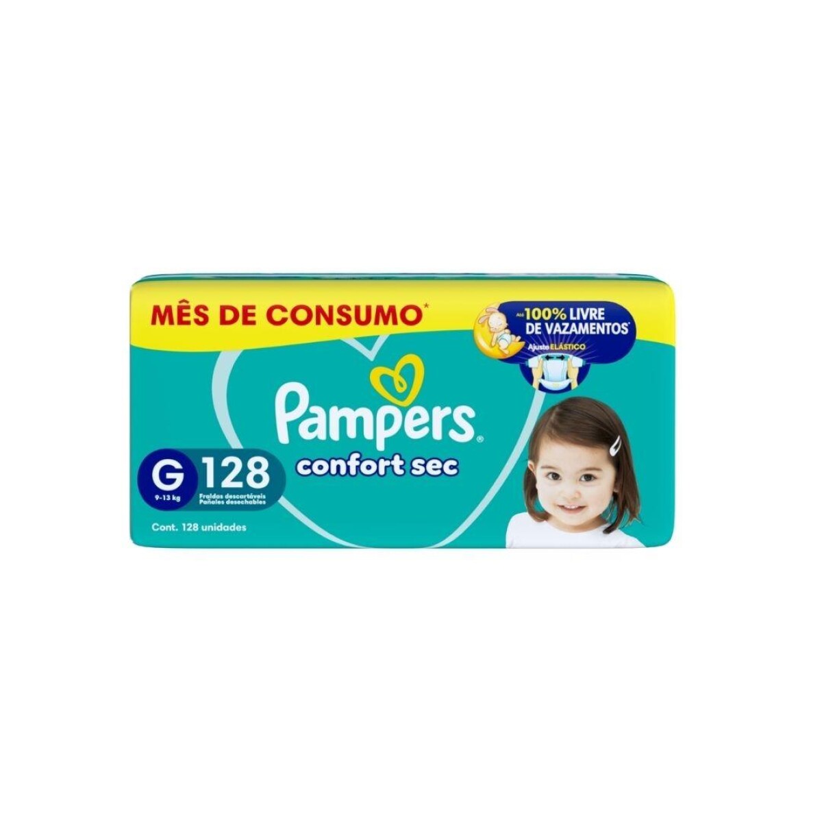 PAMPERS CONFORT SEC G X 128 