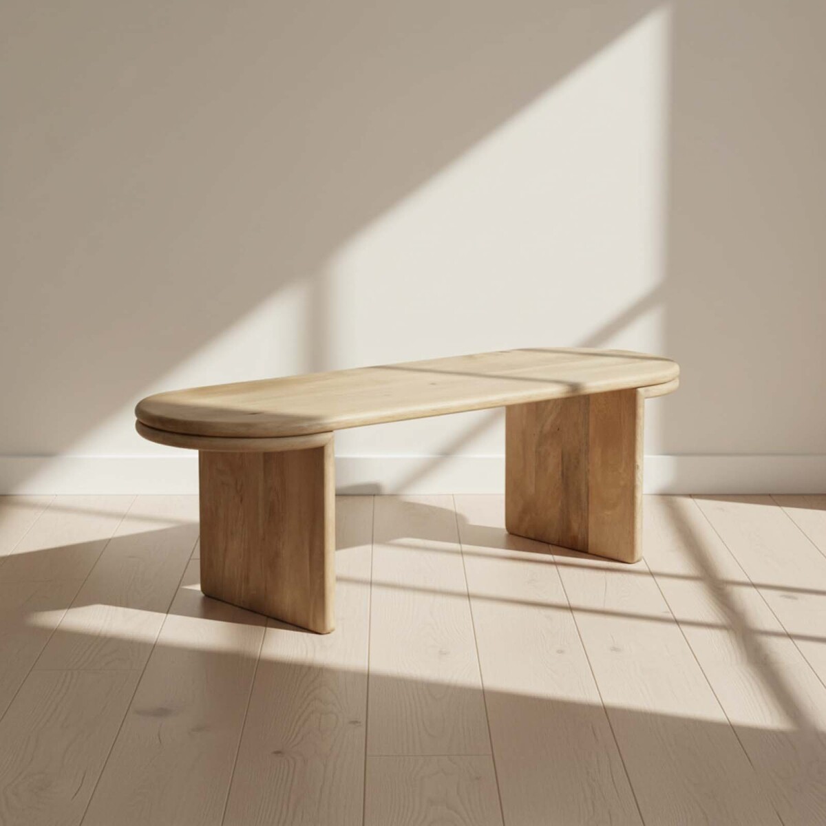 MESA RATONA - MADERA-DE-MANGO NATURAL-BEIGE OVAL NATURAL 