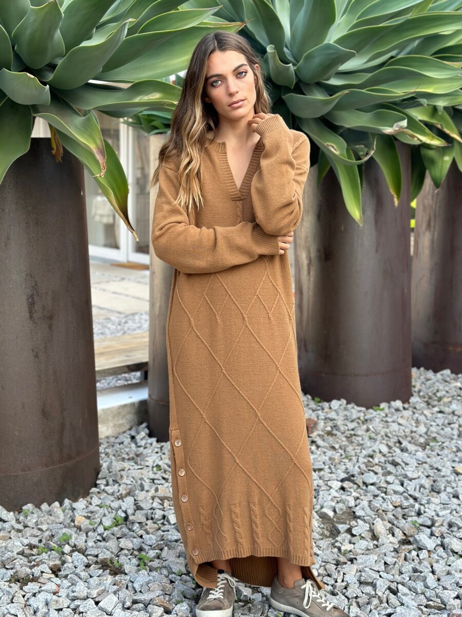 VESTIDO LIV - CAMEL 