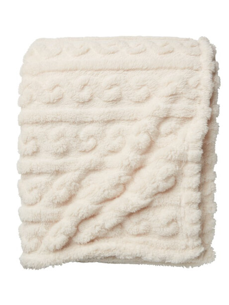 Manta polar navideña SELENIT 130x170 cm blanca Manta polar navideña SELENIT 130x170 cm blanca