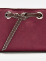 Bolso Bandolera Efecto Piel burdeos