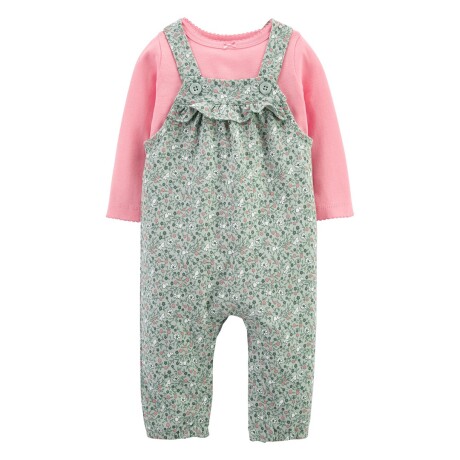 Set Carters Enterito Floral 1J225410 VERDE-ROSA