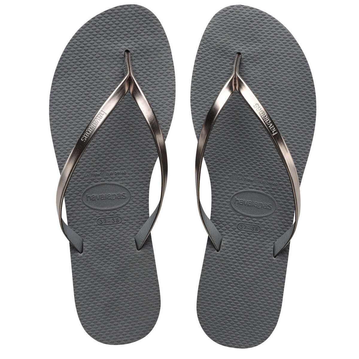 Sandalias de Mujer Havaianas You Metalic - Gris - Metalizado 