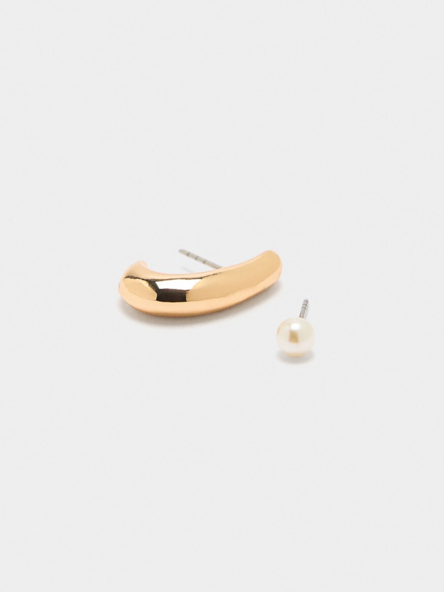 Set De Pendientes De Perlas blanco