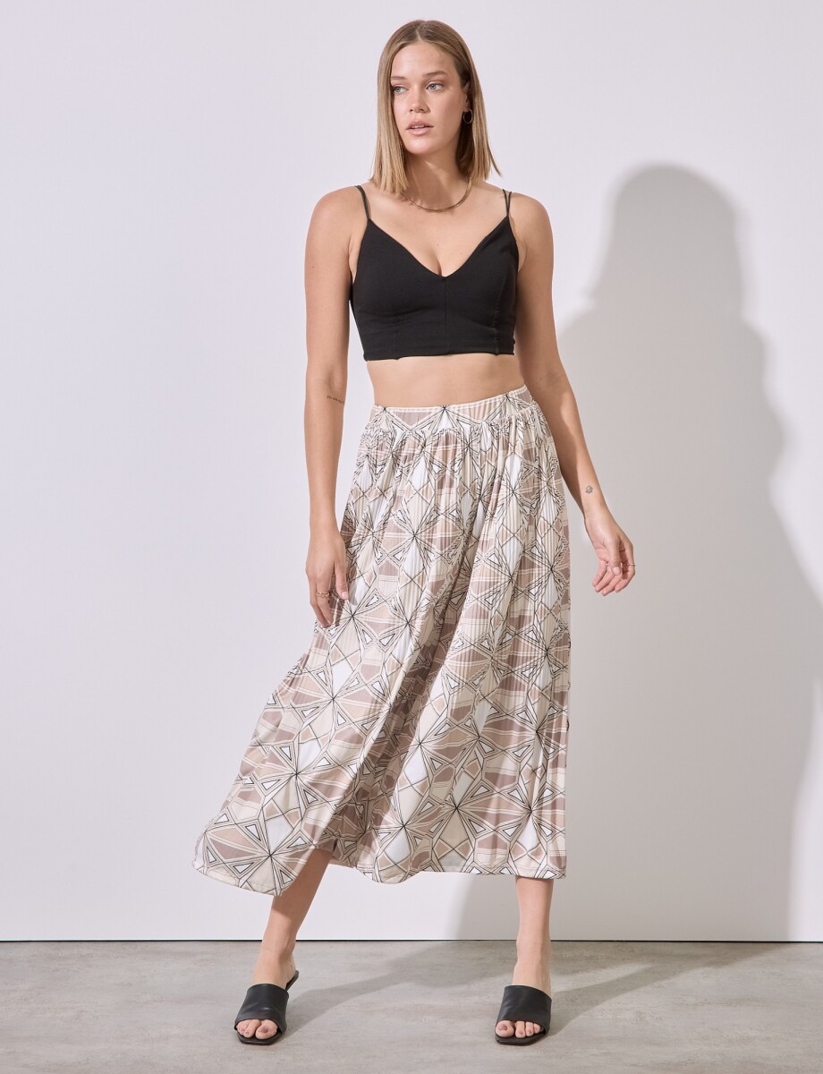 Capri Wide Leg - Multi/beige 