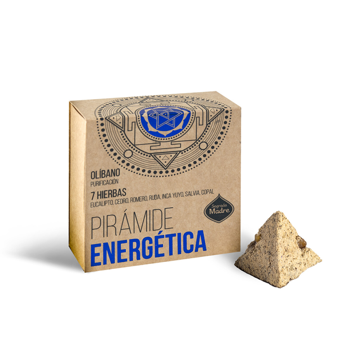 PIRÁMIDE ENERGÉTICA SAGRADA MADRE X4 - 7 Hierbas/olibano 