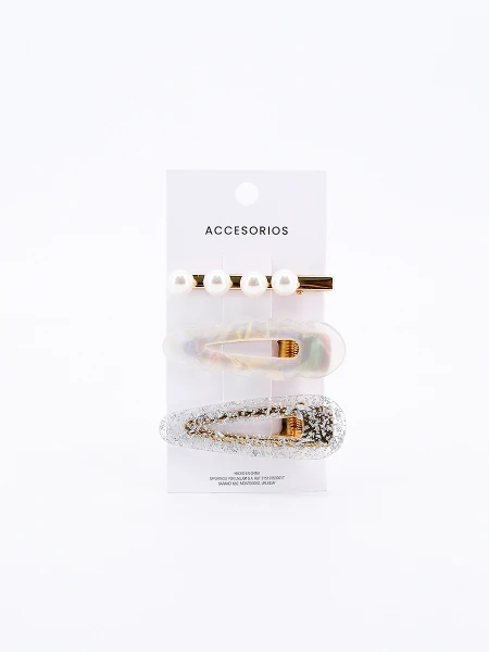SET PINZAS X 3 DORADO