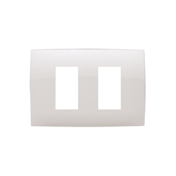 Plaqueta p/2 módulos - Presta blanco C51516