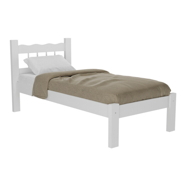 Cama 1 plaza - 100% madera maciza Cama 1 plaza - 100% madera maciza
