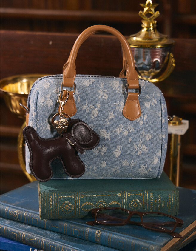 Bowling Cartera Bowling De Denim - Azul Gastado