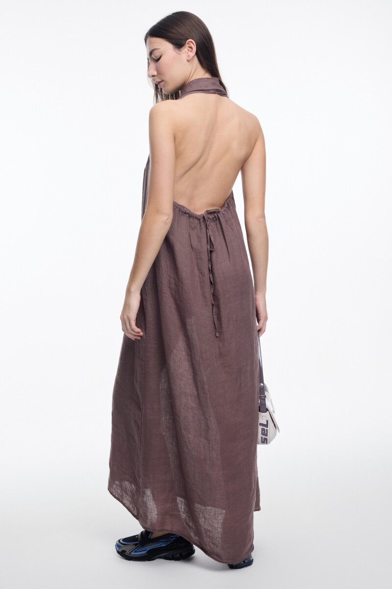 VESTIDO CAMISERO Marron