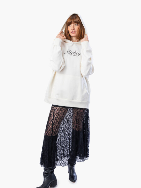 CANGURO HOODIE FUNNY COUPLE OFF WHITE