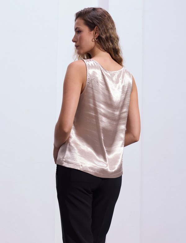 Blusa Saten DORADO