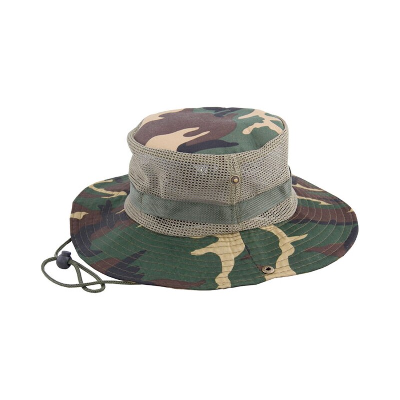 Sombrero Explorador Camuflado en Poliéster y Algodón Arye Verde oscuro