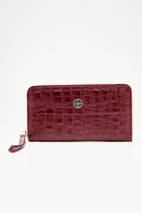 Billetera Roma Crocco Bordeaux