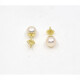 7 mm Caravanas en Oro 18 K Y Perlas De Cultivo 7 mm Caravanas en Oro 18 K Y Perlas De Cultivo