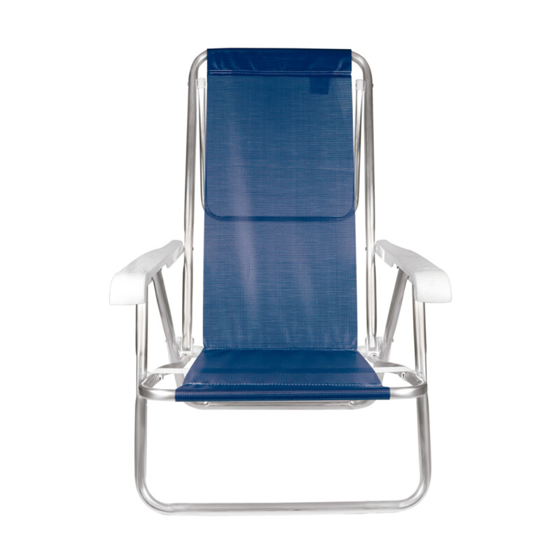 Set X 2 Sillas Reclinables 8 Pos. Alum. Sannet AZUL OSCURO
