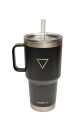 VASO HYDRATE CON PICO Y AGARRE 887ML NEGRO