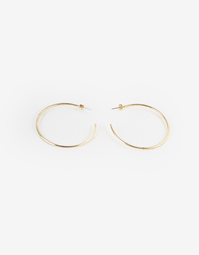 Aros Argollas Metal Argollas De Metal - Dorado