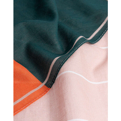 Pañuelos Raso Algodón Geometrico Combinacion Multicolor