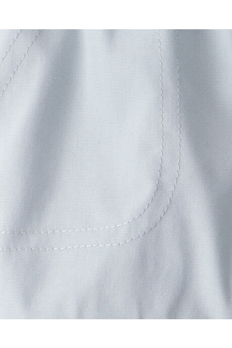 Set dos piezas, short de algodón y camisa de lino, azul, diseño a rayas Sin color