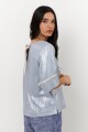 BLUSA LINO GLOW AZUL