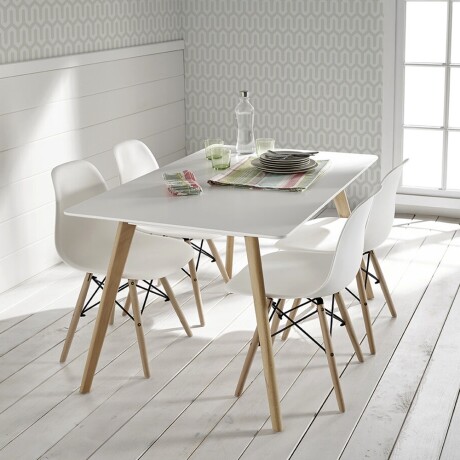 Mesa Eames Rectangular Blanca Patas Calidad Precio Blanco