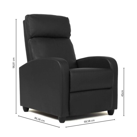 Sillon reclinable 1 cuerpo Negro
