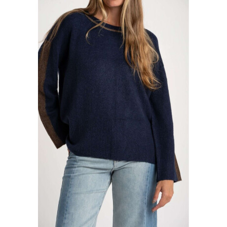 Sweater Combinado Marino