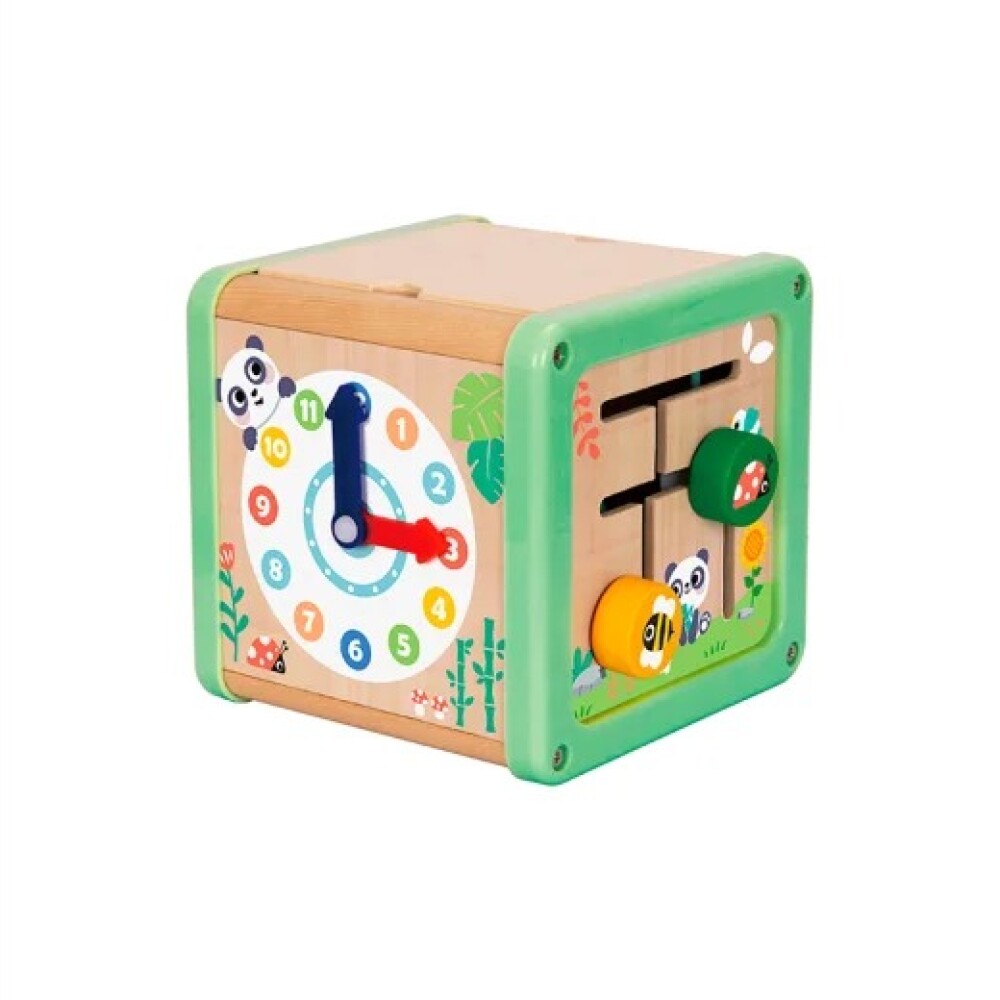 Cubo con varios juegos en madera HiPando Cubo con varios juegos en madera HiPando