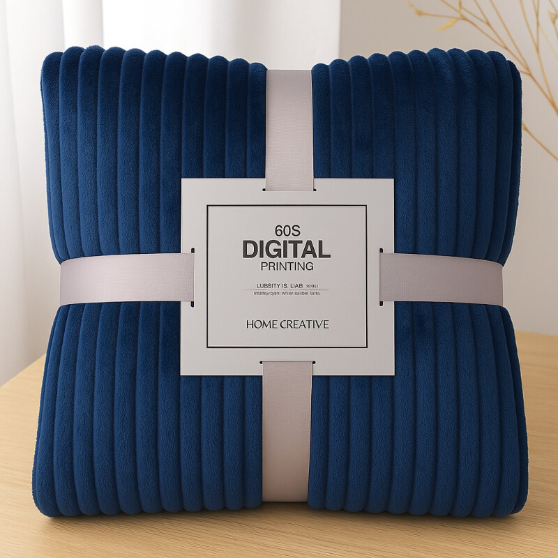 Manta Frazada Polar Suave Invierno 1 plazas Abrigada Azul
