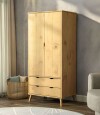 Ropero 2 Puertas 2 Cajones Linea Dubli­n Marron