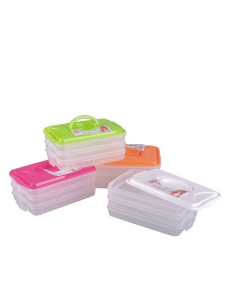 CONTENEDOR P/COMIDA 3CAPAS 23X15X10CMS COL.SURT. CONTENEDOR P/COMIDA 3CAPAS 23X15X10CMS COL.SURT.