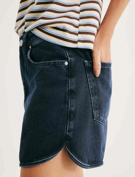 SHORT DE JEAN CINTURA BAJA AZUL